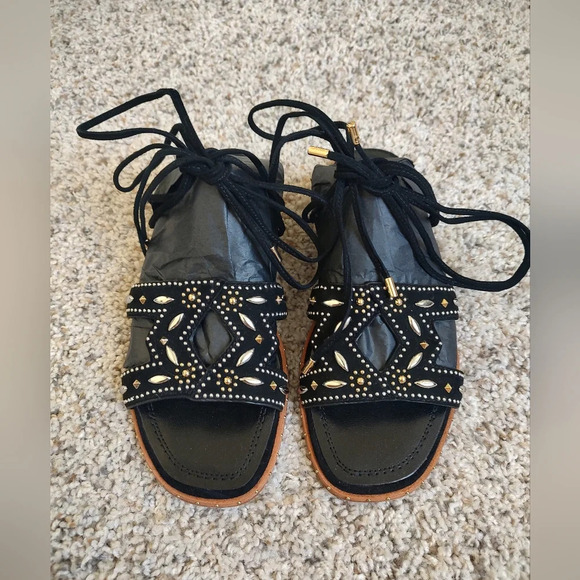 Maje Anthropologie suede sandals size 6 - Picture 7 of 10